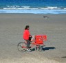Curro-seller at the beach of Puerto Madryn