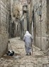 Having a leisurely stroll in one of Aleppo's alleys