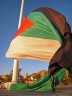 World highest flagpole (136m) - Jordan Nationalflag in 30 x 60 meter format