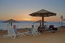 Enjoying the sunset at the dead sea