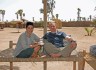 In a beach cafe at the Red Sea coast