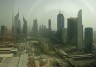 Sheikh Zayed Road with Emirates Towers and Burj Dubai