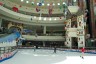 An ice rink cannot be missed in the middle of the shopping mall