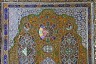 Ornamented ceiling in on the of upper class houses in Shiraz