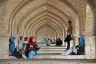 Iranian youngsters meet underneath the bridge in Esfahan